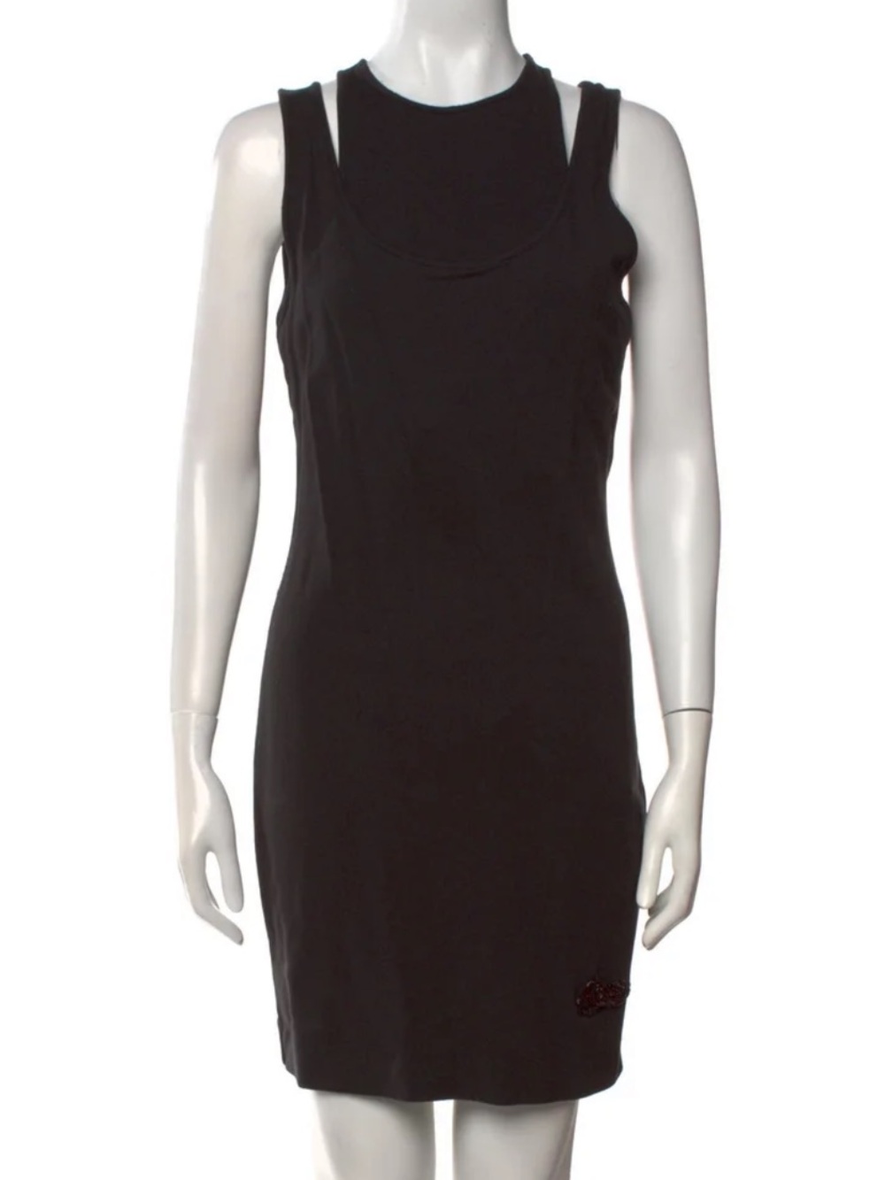 Love Moschino Black Sleeveless Layered Tank Dress XS